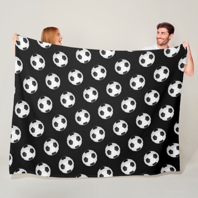 Couverture Polaire Bal de soccer Blanche polaire (En situation)