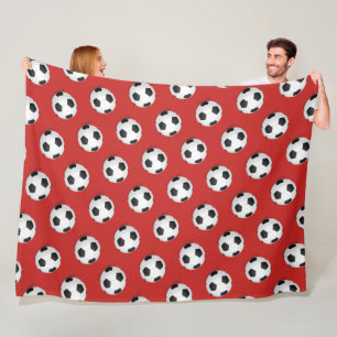 Couverture Polaire Bal de soccer Blanche polaire