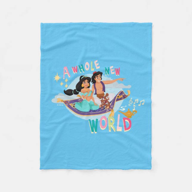 Couverture Polaire Balade en tapis Jasmine et Aladdin | Un nouveau mo (Devant)