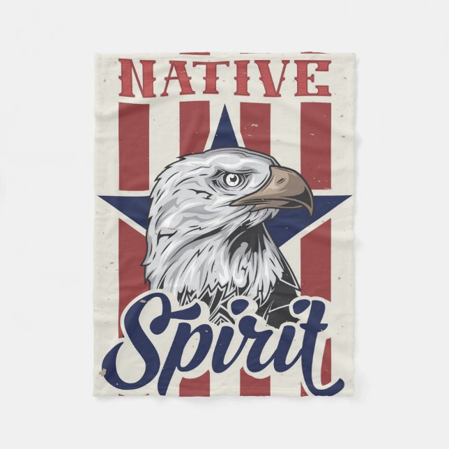 Couverture Polaire Bald Eagle Esprit autochtone (Devant)