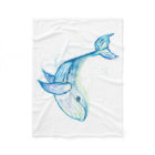 Baleine bleue dans les aquarelles