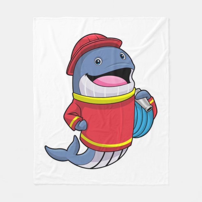 Couverture Polaire Baleine comme pompier avec tuyau (Devant)