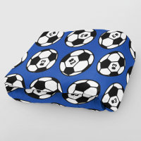 Balle de football motif numéro bleu royal