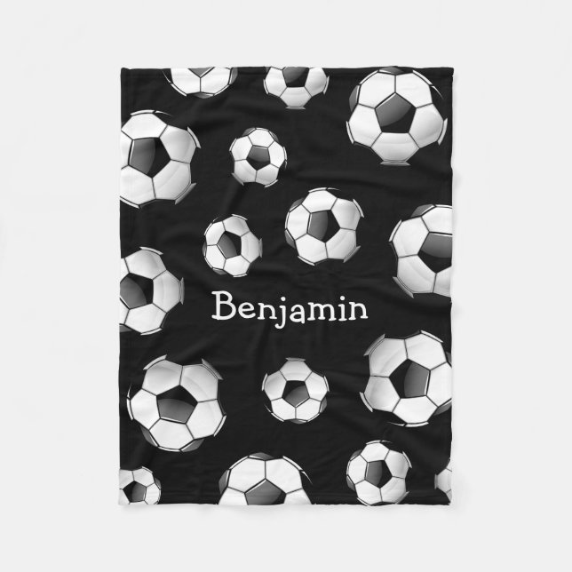 Couverture Polaire Balle de soccer brillante (Devant)