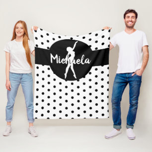 Couverture Polaire Ballerina Ballerina Nom de la danse blanche noire