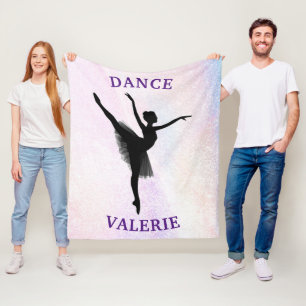 Couverture Polaire Ballerina Dance Pastel Fleece Blanche