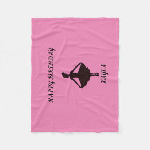 Couverture Polaire Ballerina joyeux anniversaire personnalisé polaire