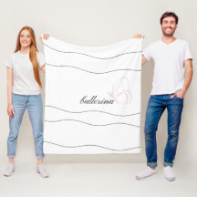 Ballerina minimaliste et papillon rose blanc