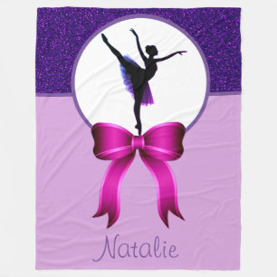 Couverture Polaire Ballerina Parties scintillant violette et couvertu