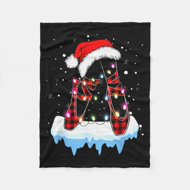 Couverture Polaire Ballet Scute Ss Cute Sss Christmas Lights Santa Ba (Devant)