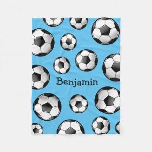 Couverture Polaire Ballon de football brillant