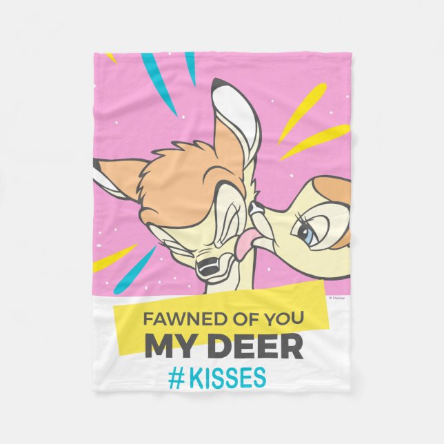 Couverture Polaire Bambi Et Faline "Fawned Of You My Deer" (Devant)