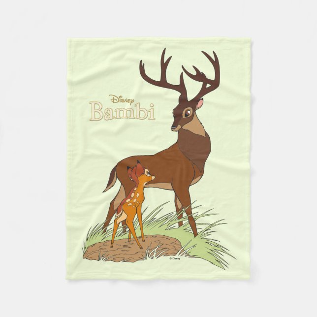 Couverture Polaire Bambi et père (Devant)