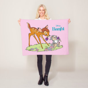 Couverture Polaire Bambi & Thumper Manger Des Fleurs De Cloches