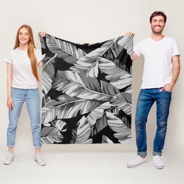 Couverture Polaire Banane Feuille 3 (En situation)