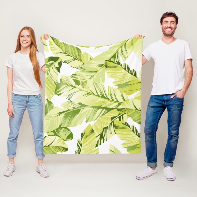 Couverture Polaire Banane Feuille 4 (En situation)