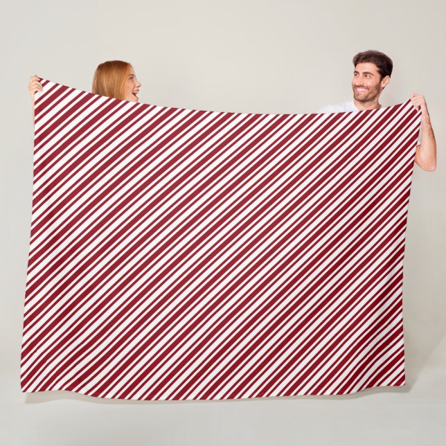 Couverture Polaire Bande de Sucre de canne classique (En situation)