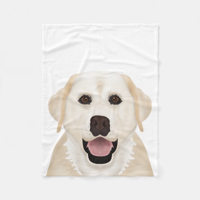Couverture Polaire bande dessinée jaune de labrador retriever (Devant)