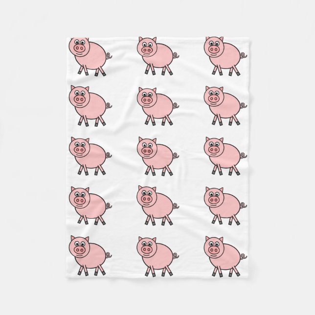 Couverture Polaire Bande dessinée rose de porc (Devant)