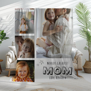 Couverture Polaire Bande photo tendance pour la plus grande maman du 