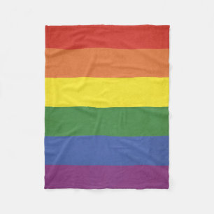 Couverture Polaire Bandes arc-en-ciel