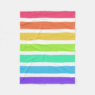 Couverture Polaire Bandes arc-en-ciel lumineuses