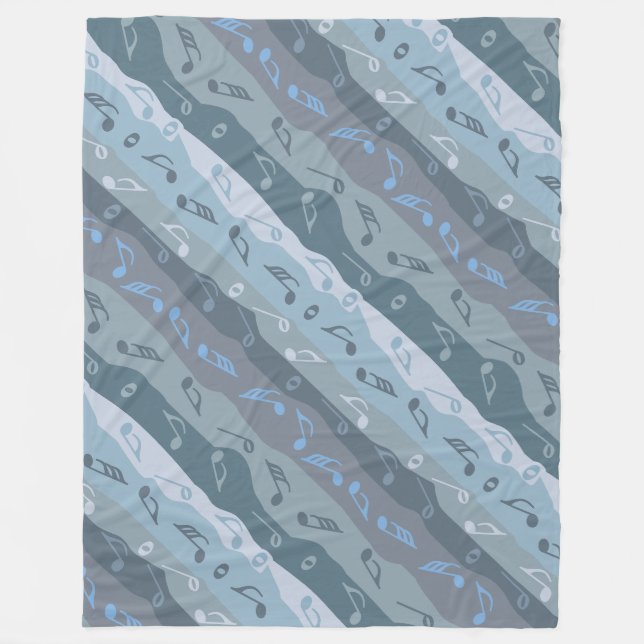 Couverture Polaire Bandes de notes de musique (Devant)