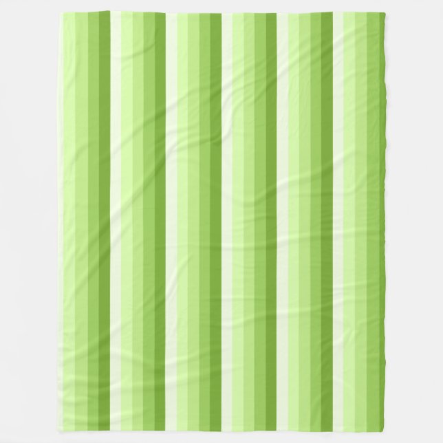 Couverture Polaire Bandes d'ombre vert citron (Devant)