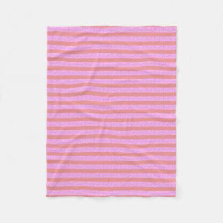 Couverture Polaire Bandes géométriques roses