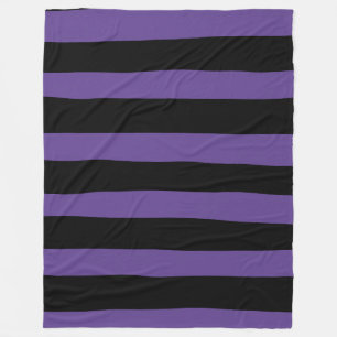 Couverture Polaire Bandes inégales en violet et en noir