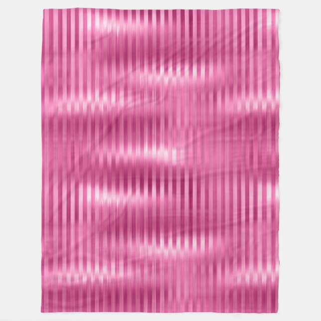 Couverture Polaire Bandes roses chaudes (Devant)