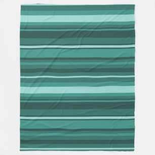 Couverture Polaire Bandes turquoises