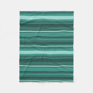 Couverture Polaire Bandes turquoises