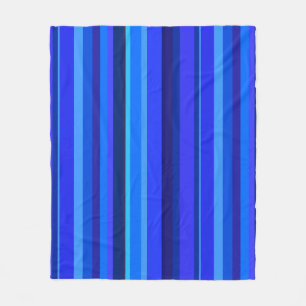 Couverture Polaire Bandes verticales bleues