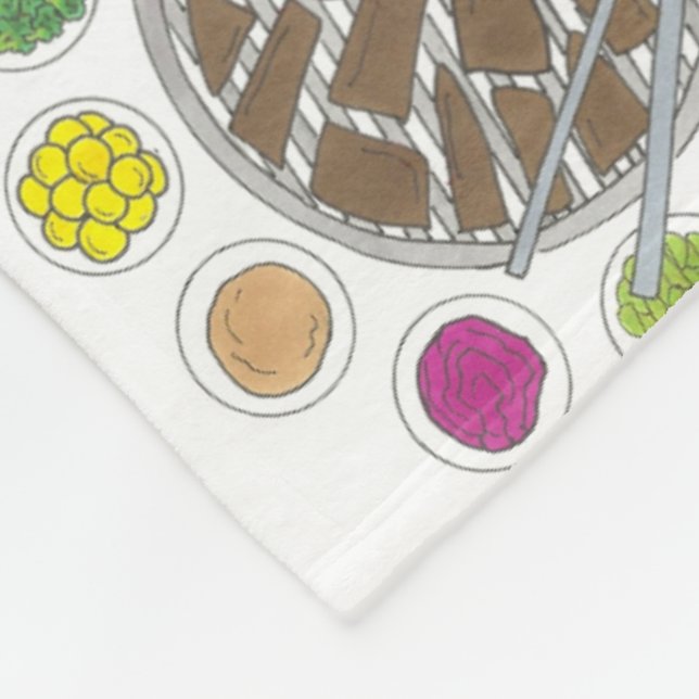 Couverture Polaire Barbecue coréen Barbecue rôti Bulgogi Banchan (Coin)