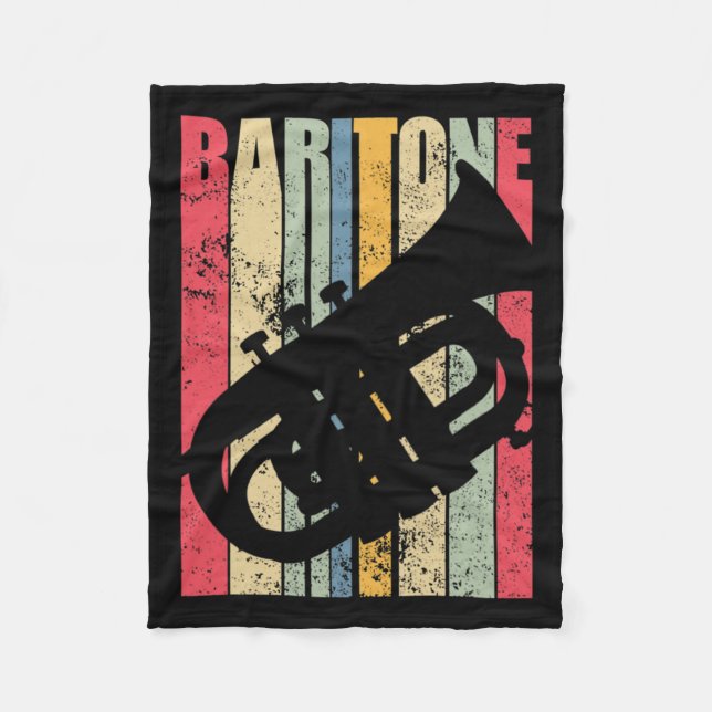Couverture Polaire Baritone Saxophone Horse Marching Band Major Gear  (Devant)