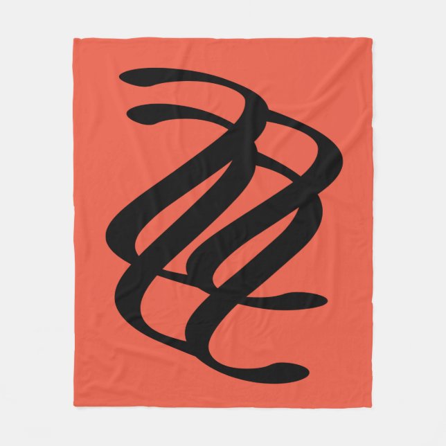 Couverture Polaire Barre géométrique abstraite (Devant)