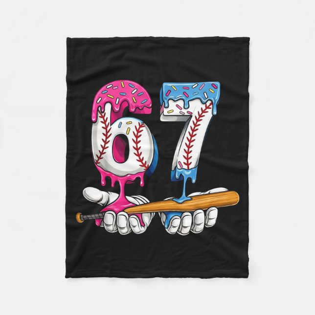 Couverture Polaire Baseball 67 Ice Cream Drip Six Seven Boys Funny Me (Devant)