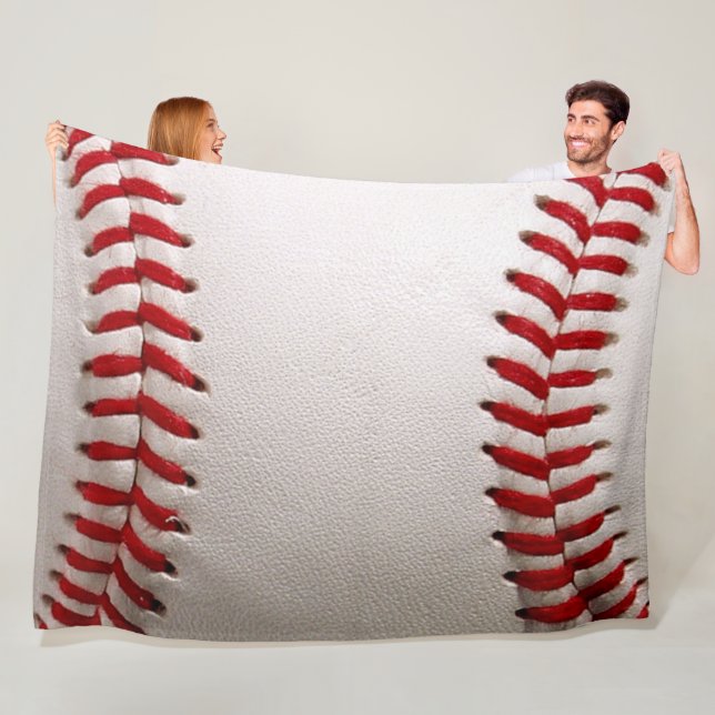 Couverture Polaire Baseball et Softball Couture Rouge (En situation)