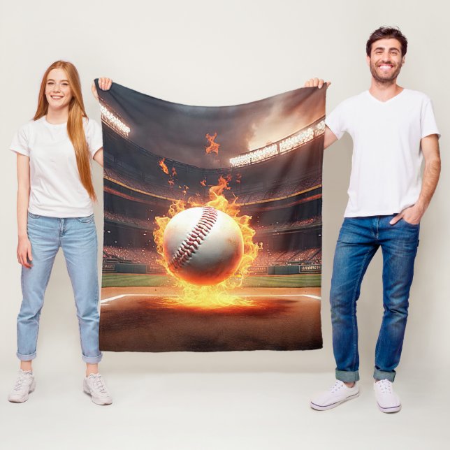 Couverture Polaire Baseball Flamand Au Stade (En situation)