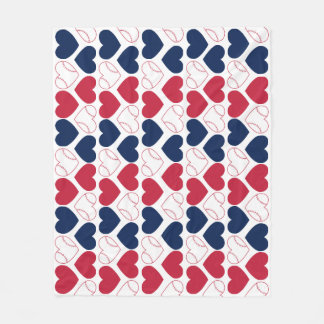 Couverture Polaire Baseball Heart