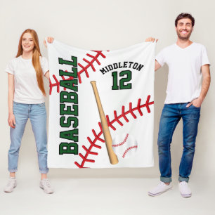 Couverture Polaire Baseball ⚾ sport en vert foncé