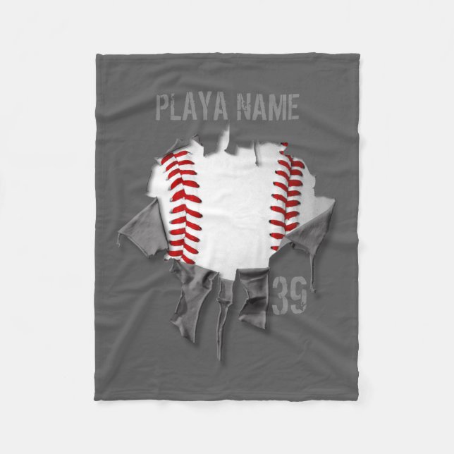 Couverture Polaire Baseball Torn (personnalisé) (Devant)