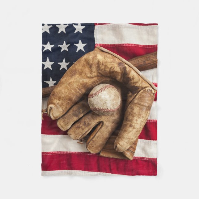 Couverture Polaire Baseball vintage (Devant)