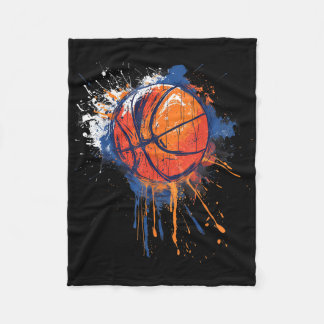 Couverture Polaire Basket-ball Aquarelle Dessin Armoire Basket-ball L