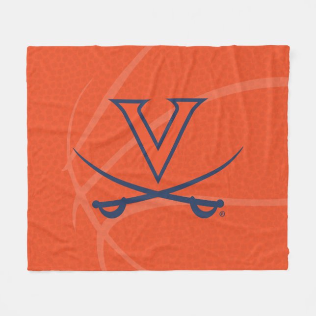 Couverture Polaire Basket-ball des Cavaliers de la Virginie (Devant (Horizontal))