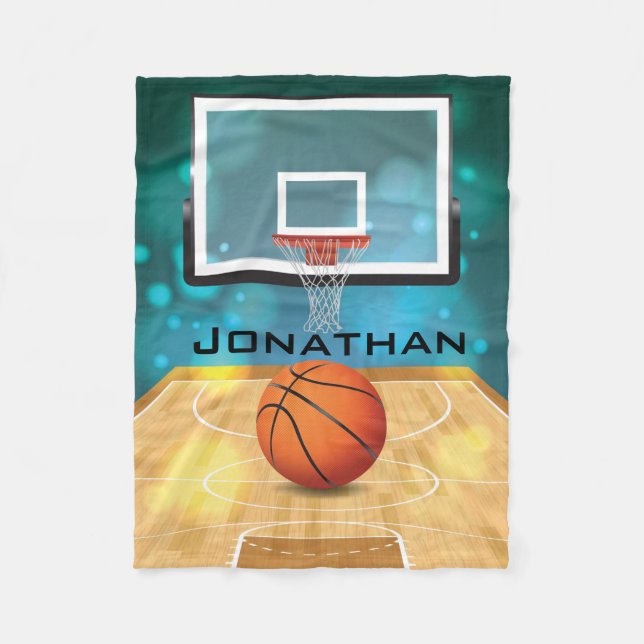 Couverture Polaire Basket-ball Design Blanche polaire (Devant)
