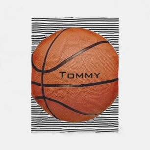 Couverture Polaire Basket-ball Design Blanche polaire