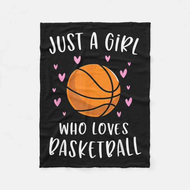 Couverture Polaire Basket-ball For Girls Just A Girl Who Loves Basket (Devant)
