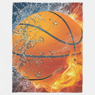 Couverture Polaire Basket flamboyant
